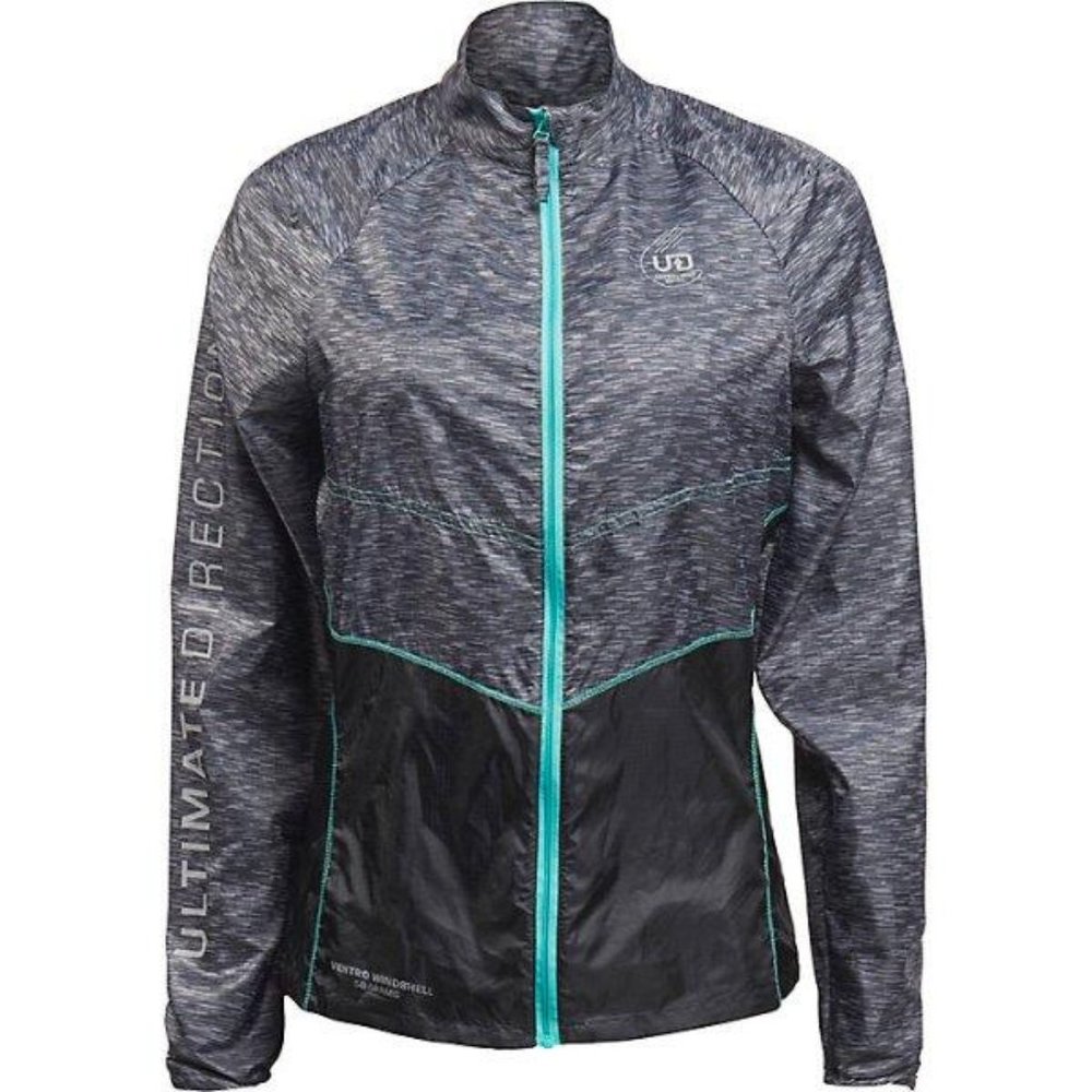 ULTIMATE DIRECTION Women's Ventro Windshell Jacket Packable XS Heather Gray NWT